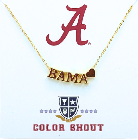 Alabama Gold Heart Necklace