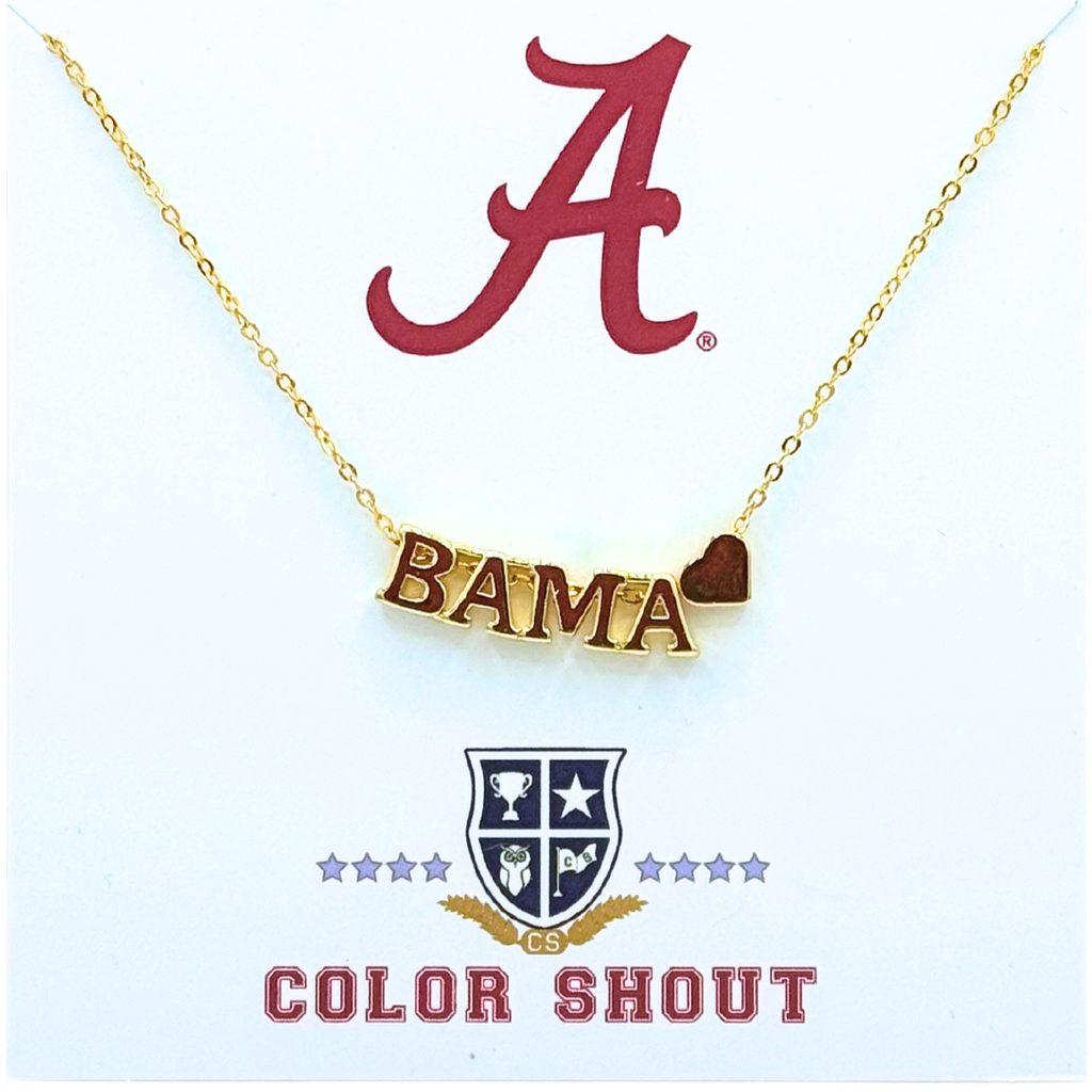 Color Shout Alabama Gold Heart Necklace In Gold
