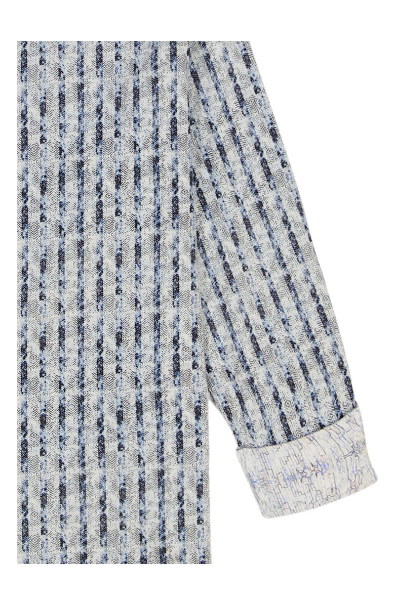 Robert Graham Wooster Stripe Stretch Cotton Button-Up Shirt, Alternate, color, White