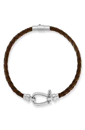 Yield of Men Men's Braided Leather Bracelet