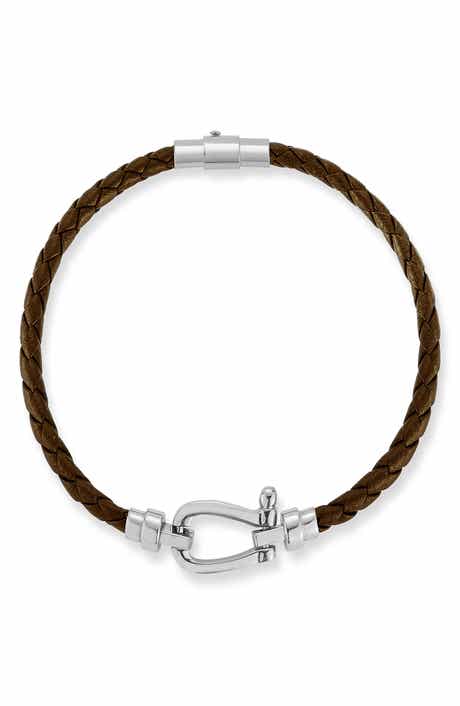 Yield of Men Men's Braided Leather Bracelet