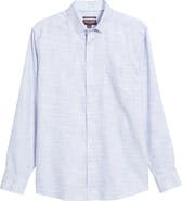 Johnston & Murphy Cross Hatch Cotton Dobby Button-Up Shirt