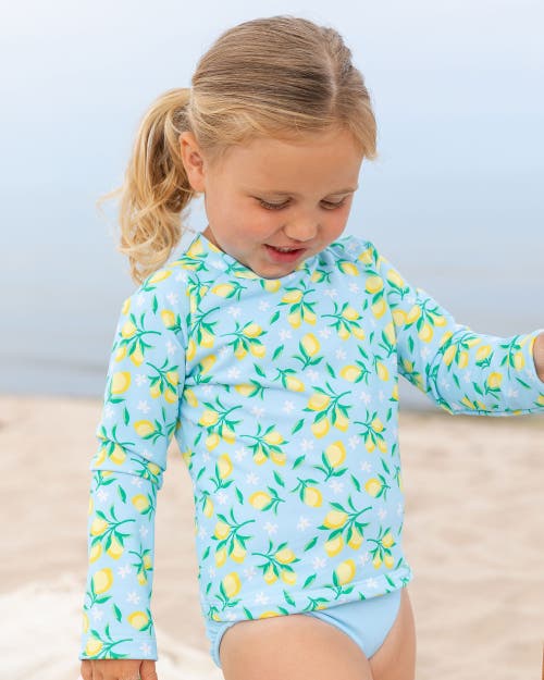 FLORENCE EISEMAN FLORENCE EISEMAN LEMON PRINT RASHGUARD SWIMSUIT