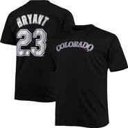 PROFILE Men's Kris Bryant Black Colorado Rockies Big & Tall Name & Number T-Shirt