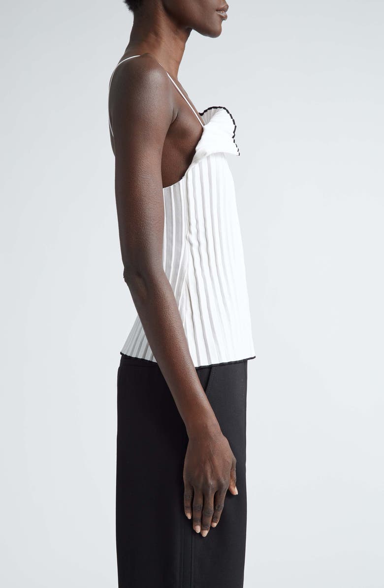 Jacquemus Le Haut Maille Plissé Folded Camisole, Alternate, color, White