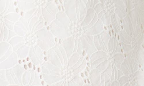 French Connection Ruffle Hem Cotton Eyelet Shorts