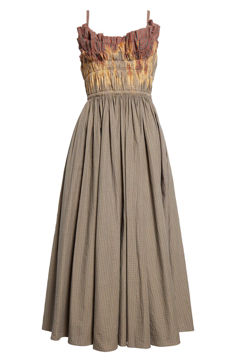 Altuzarra Brigitte Dip Dyed Ruffle Cotton Dress, Alternate, color, 