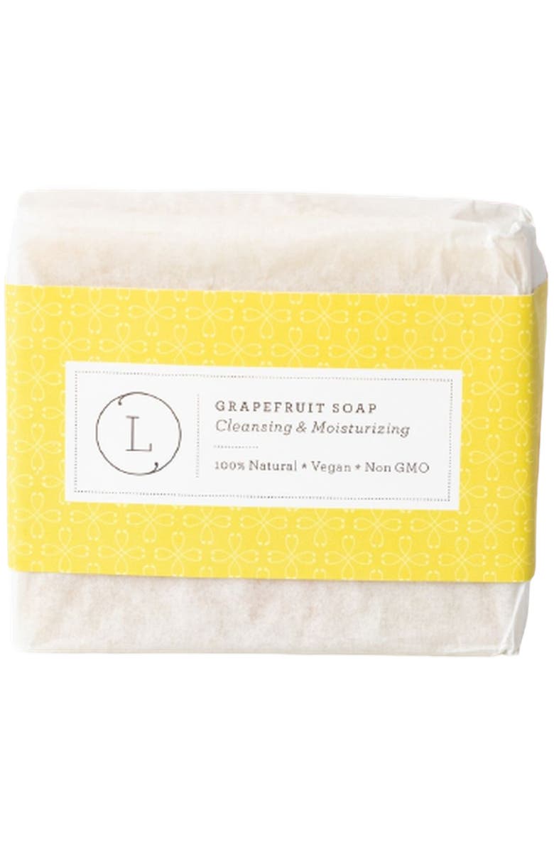 Lizush Natural Cold Process Soap Bar Set of 2, Main, color, Grapefruit