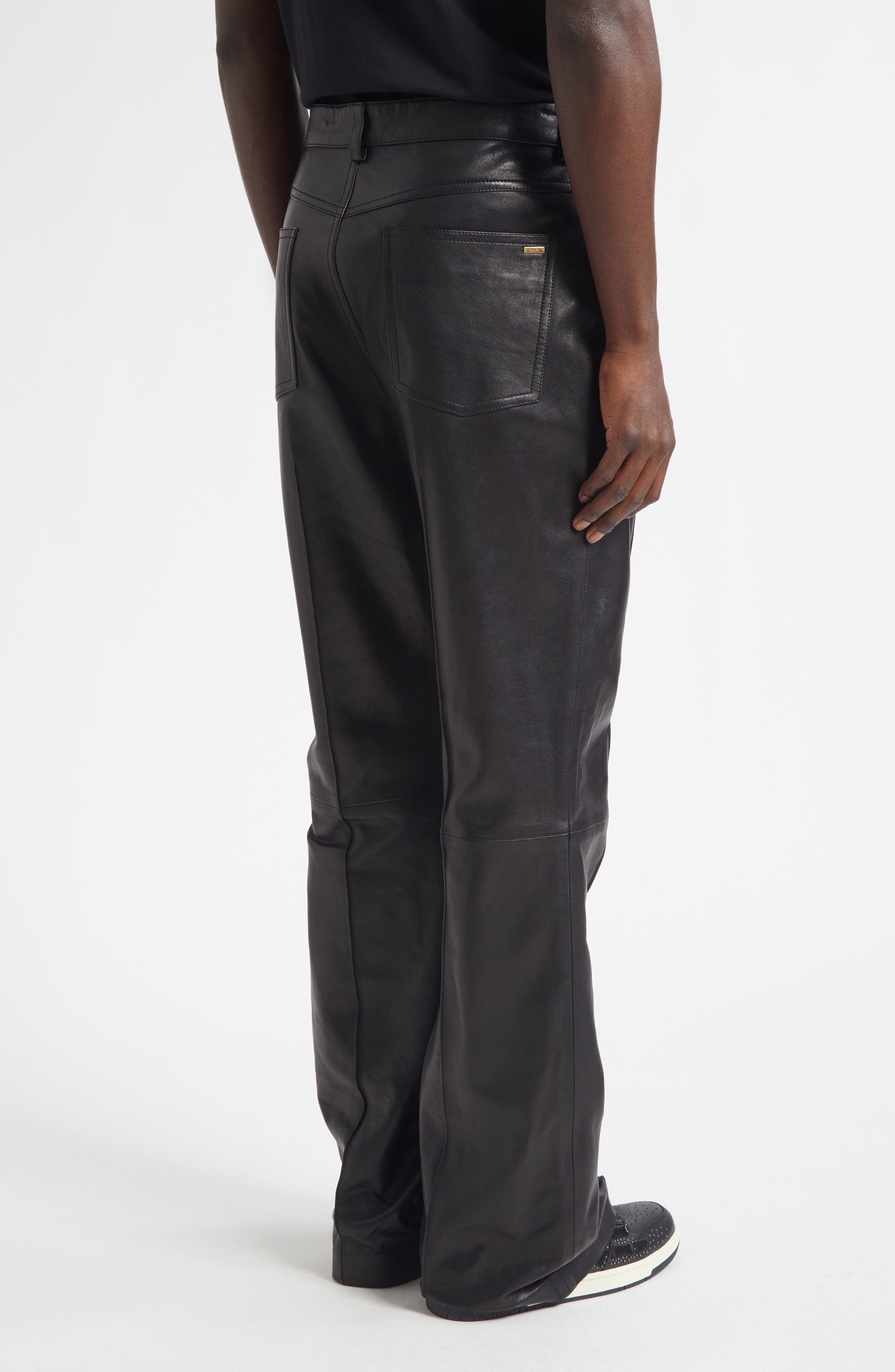 AMIRI Bootcut Leather Pants (Men) | Nordstrom