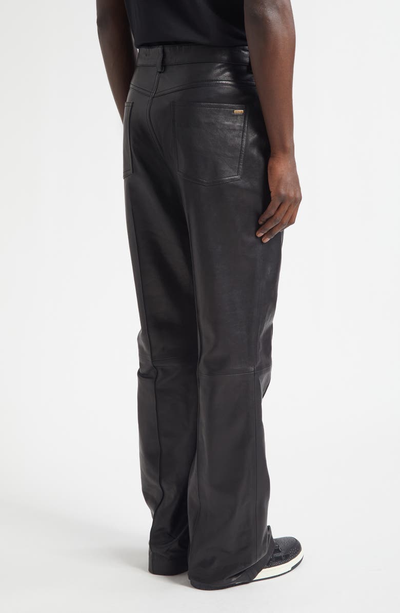 AMIRI Bootcut Leather Pants, Alternate, color, Black