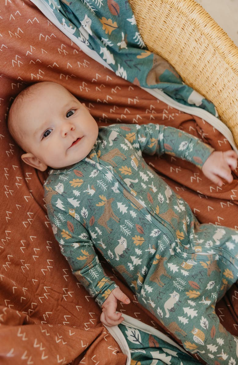 Copper Pearl Atwood Zip-Up Footie Pajamas, Alternate, color, Atwood