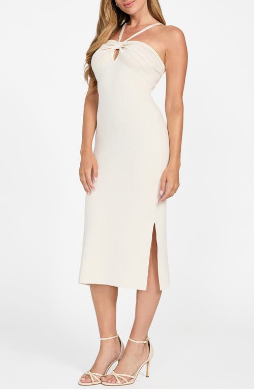 Guess Sofie Mirage Rib Dress In White