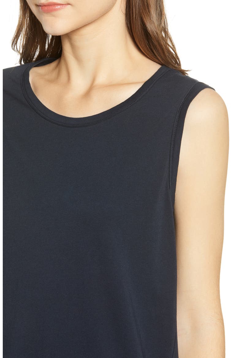 Relaxed Asymmetrical Hem Tank Dress, Alternate, color, BRITISH ROYAL NAVY