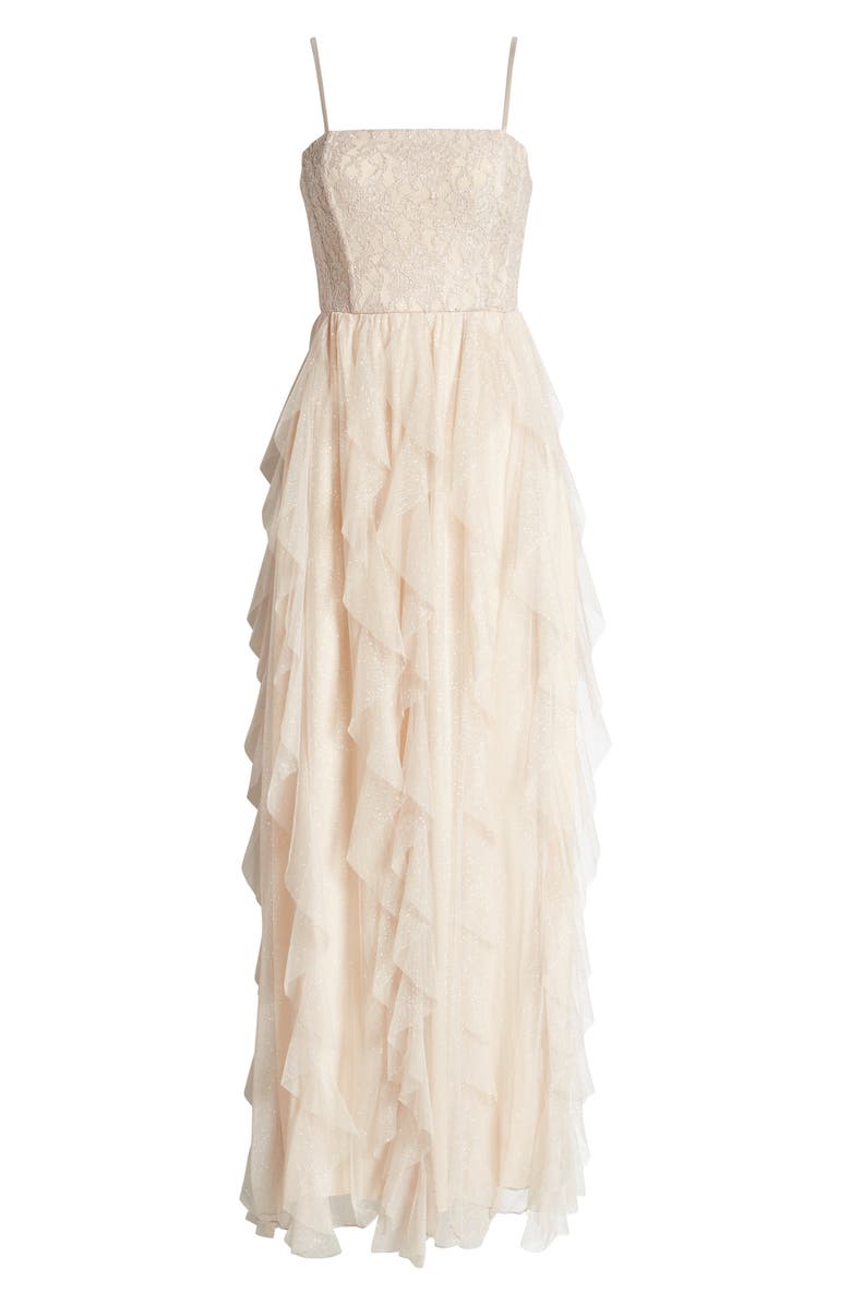 Speechless Lace Glitter Tulle Dress, Alternate, color, 