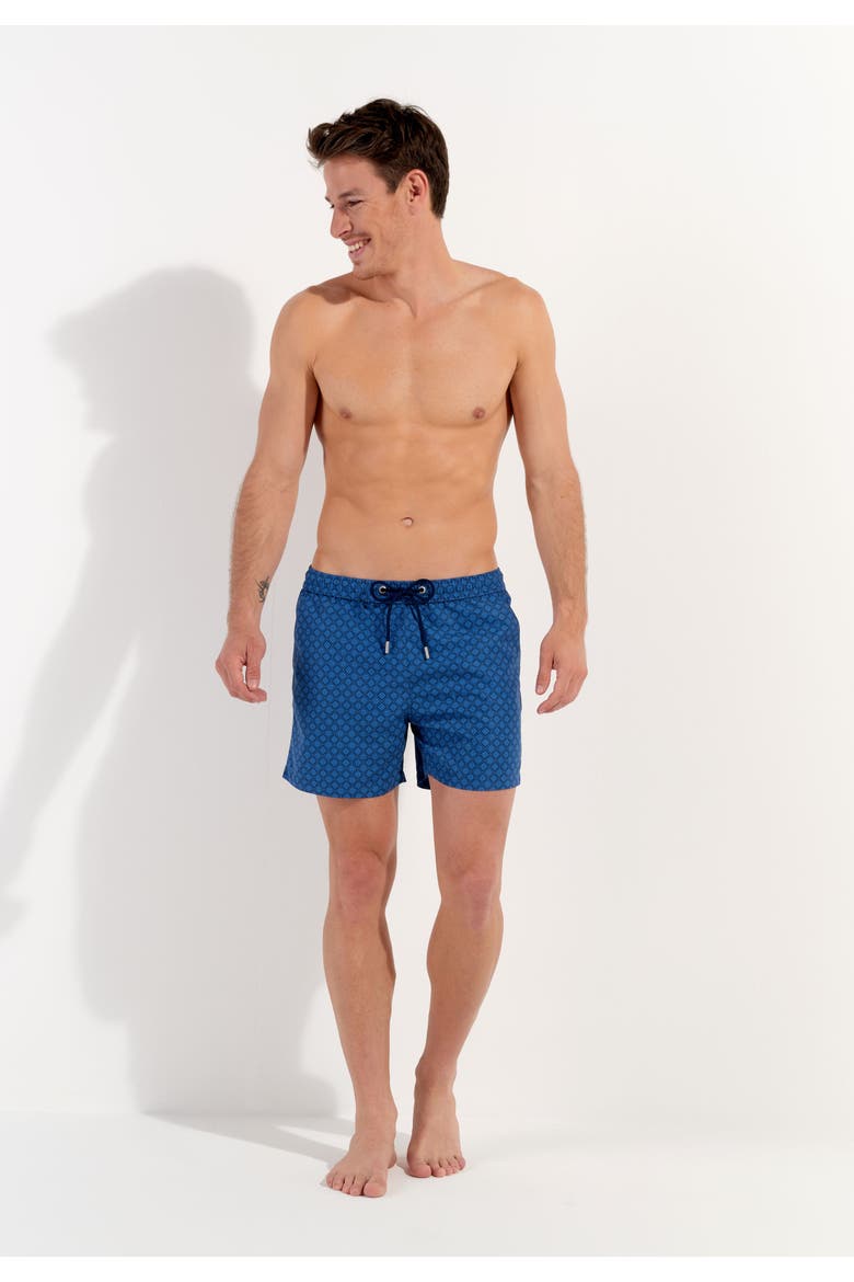 Hendaye Beach Boxer, Alternate, color, Blue Print