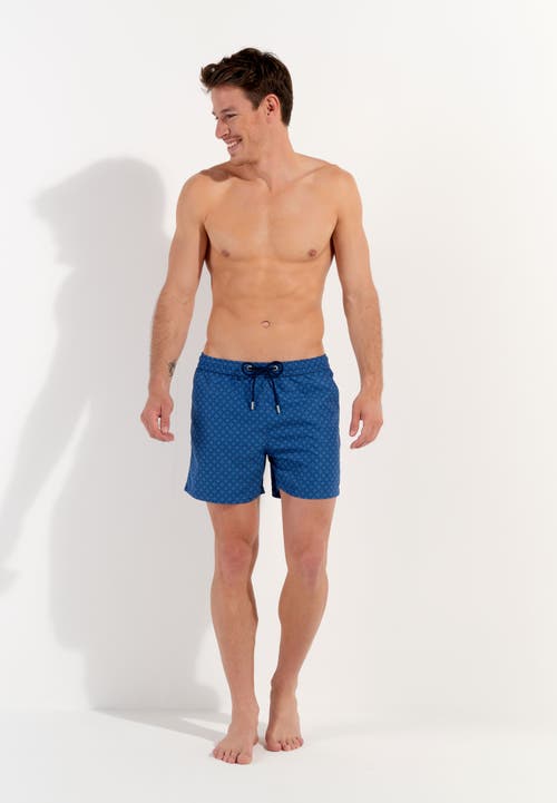 Hom Hendaye Beach Boxer In Blue Print