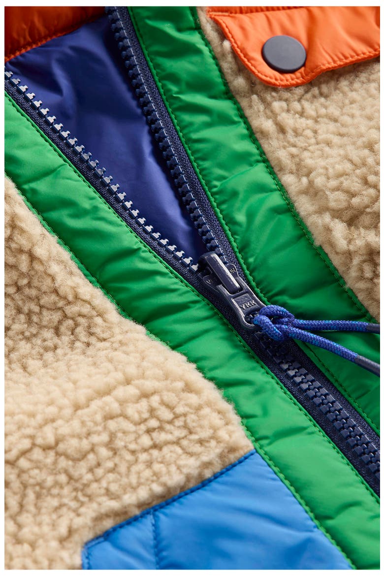Kids' Reversible Cozy Hooded Jacket, Alternate, color, BEIGE/ MAZARINE BLUE