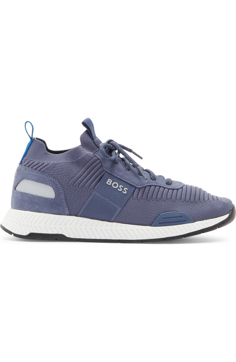 BOSS Baltimore Sneaker, Alternate, color, Blue/ White