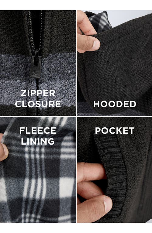 X-ray Xray Kids' Stripe Full Zip Hoodie In Black