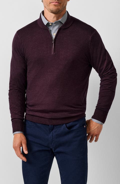 Skipper Merino Blend Quarter Zip Pullover