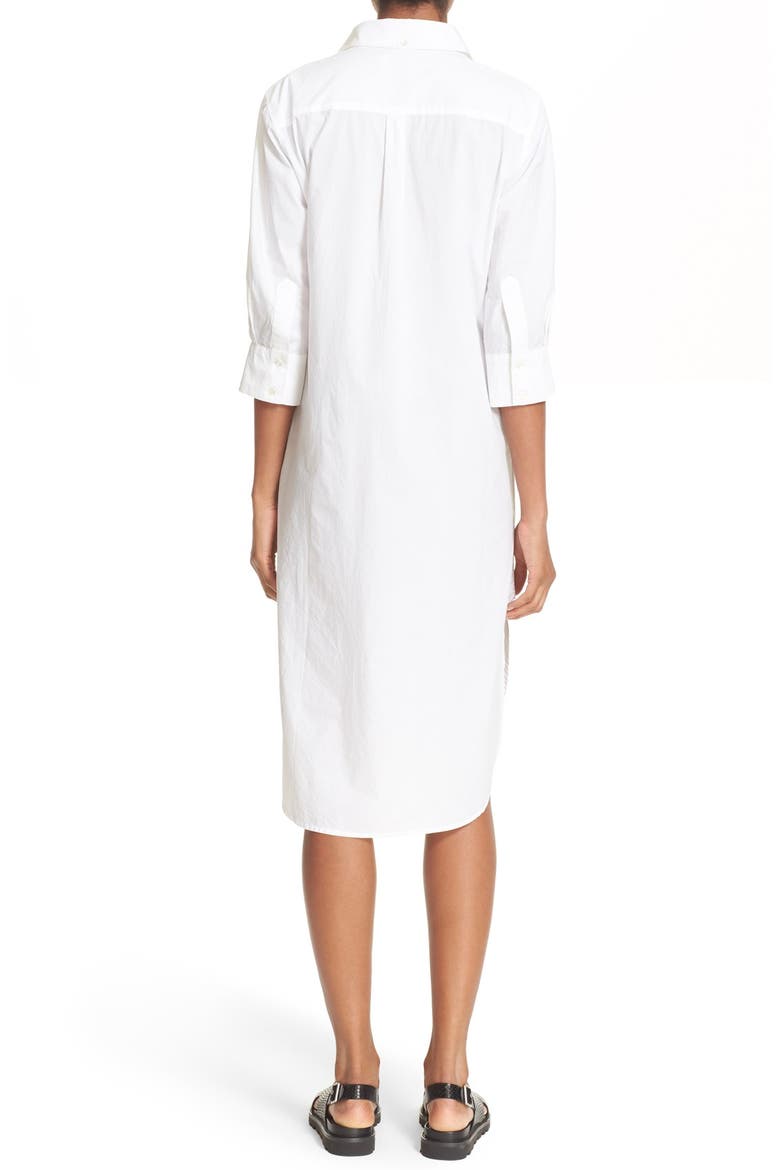 'Le Poplin' Cotton Shirtdress (Nordstrom Exclusive), Alternate, color, BLANC