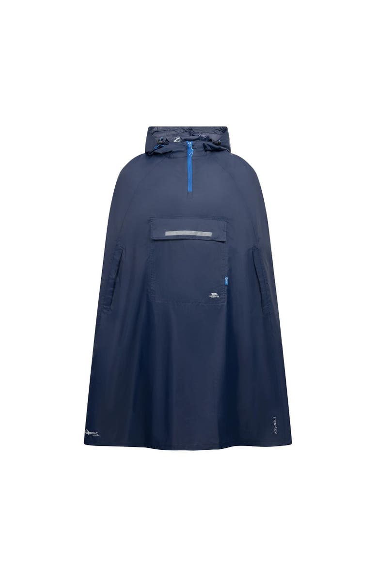 QikpacGender Inclusive Hooded Waterproof Packaway Poncho, Main, color, Navy