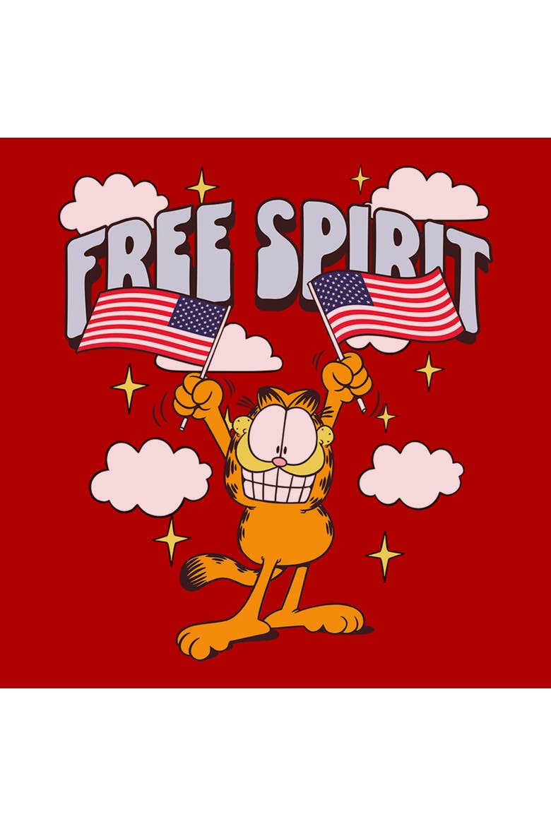 Junior's Free Spirit Smile Short Sleeve Graphic T-Shirt, Alternate, color, Red