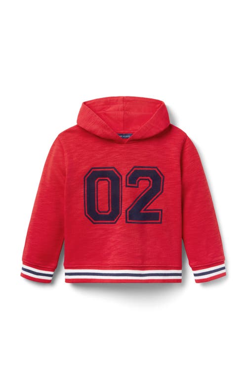 Janie And Jack The Athletic Hoodie In Red