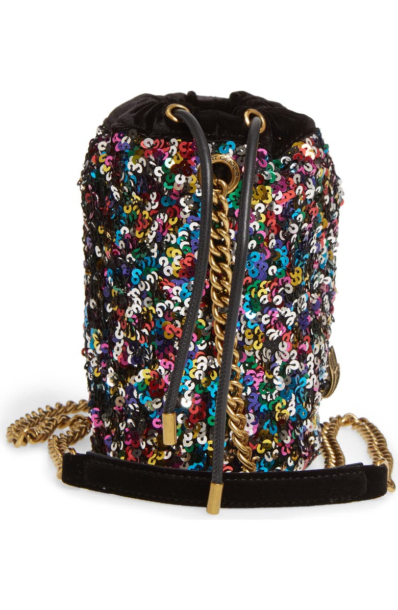 Kurt Geiger London Kensington Sequin Drawstring Crossbody Bag, Alternate, color,