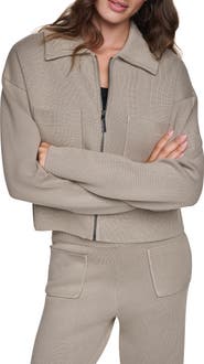 DKNY Essentials Zip Up Sweater Jacket