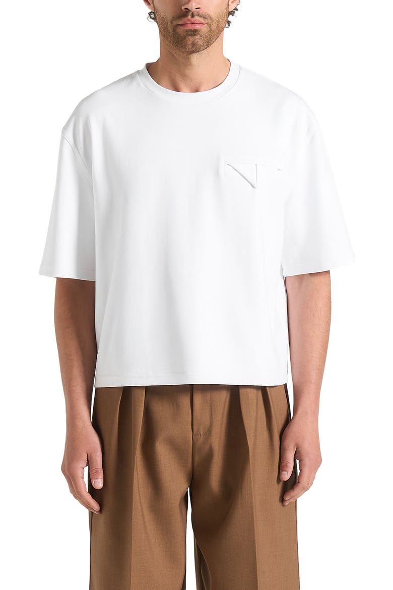 Leon Boxy Cropped T-Shirt, Alternate, color, White