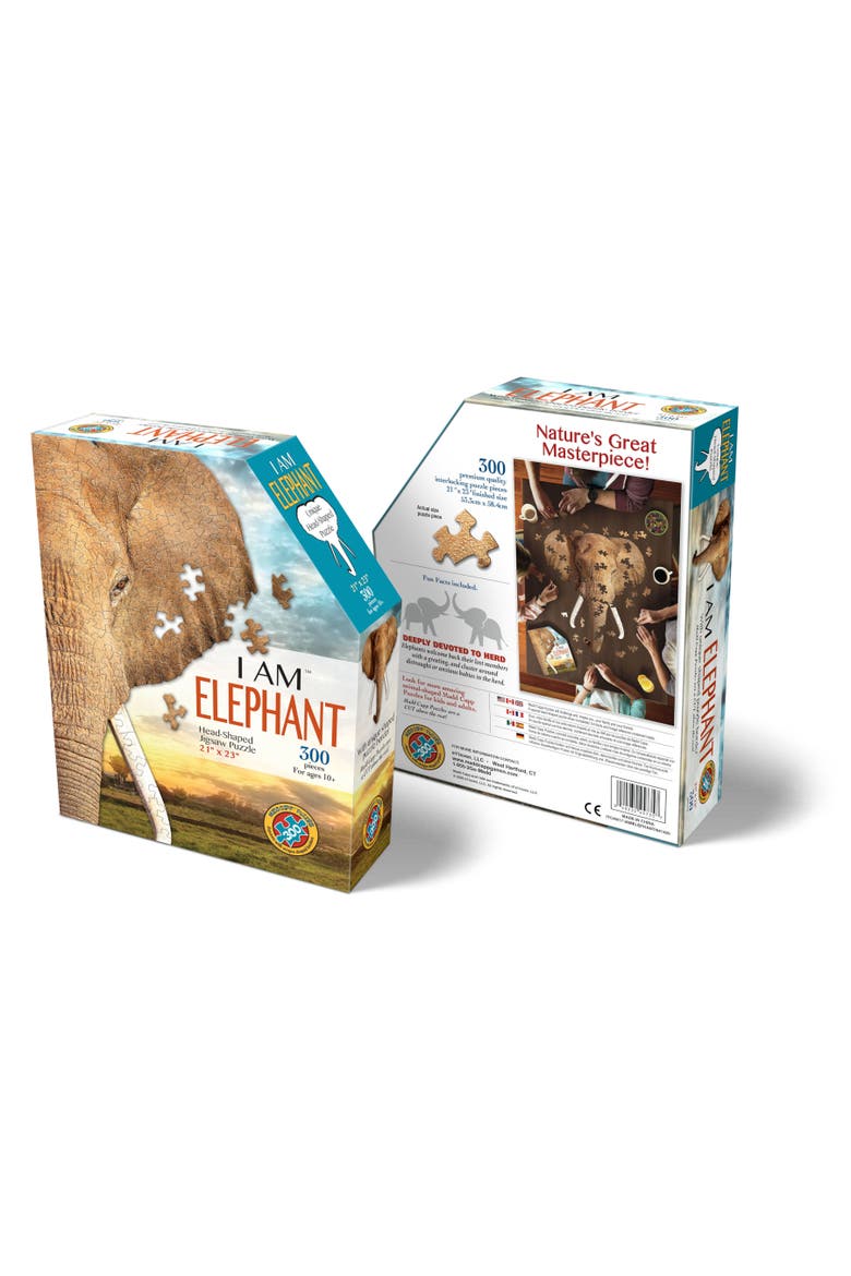 Elephant 300 Piece Jigsaw Puzzle, Alternate, color, Multicolored