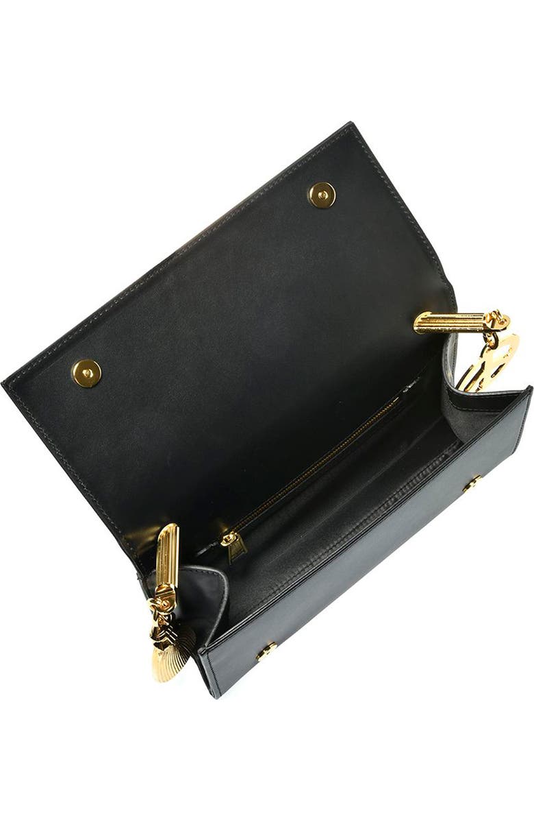 Moschino Logo Leather Shoulder Bag, Alternate, color,