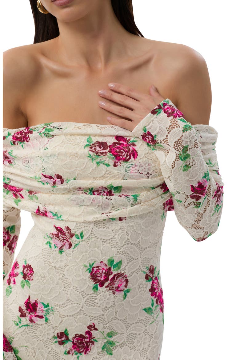 Thelma Off the Shoulder Long Sleeve Lace Maxi Dress, Alternate, color, ROMANCE ROSE