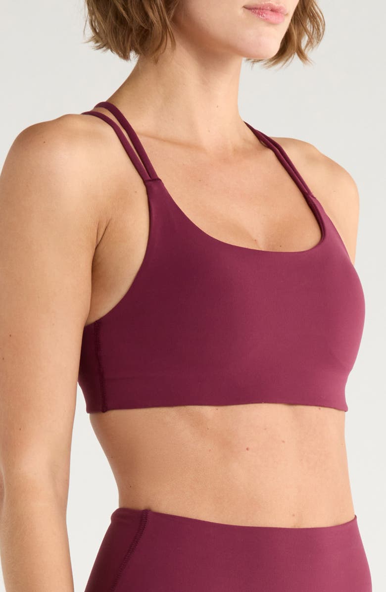 SPANX<sup>®</sup> SPANXsmooth<sup>™</sup> OnForm Low Impact Sports Bra, Alternate, color, Plum Berry