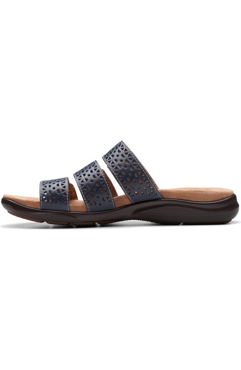 Clarks<sup>®</sup> Kitly Walk Slide Sandal, Alternate, color, Navy Leather
