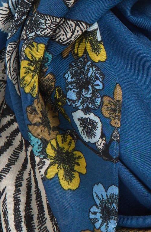 Echo Central Park Square Scarf In Blue