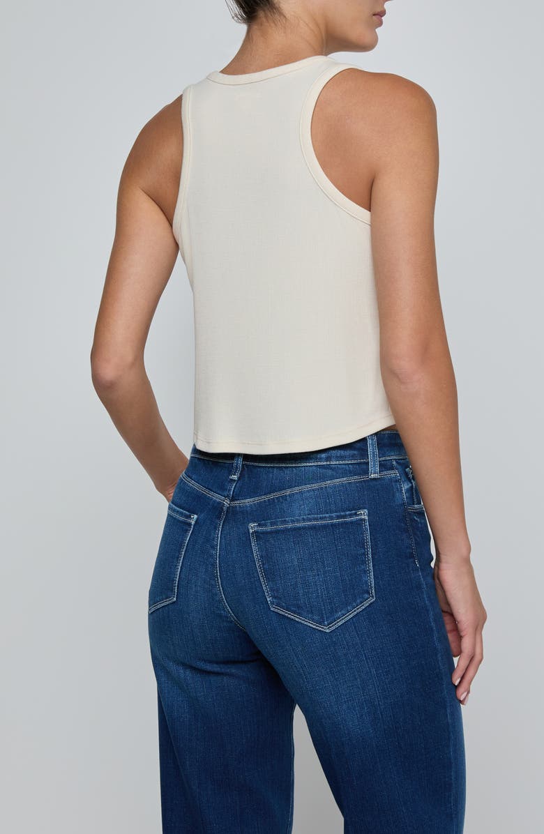 L'AGENCE Cael Stretch Modal Tank, Alternate, color, Ecru