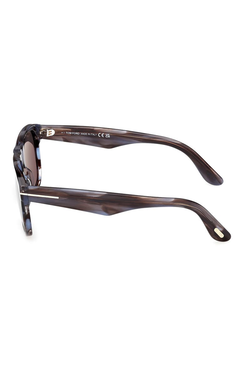 Marlon-02 55mm Square Sunglasses, Alternate, color, BLUE BROWN MELANGE HAVANA T