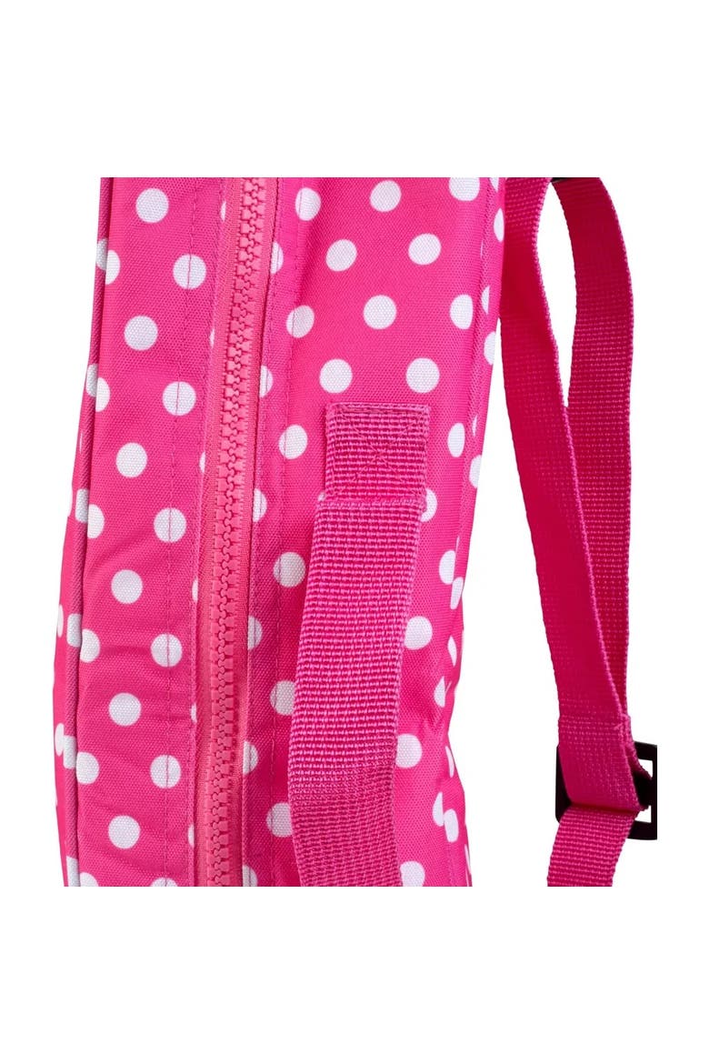 Doll Storage Carrying Case Pink Polka Dot Compatible with 18" Dolls - Organizer Travel Case w Clear Window, Zipper & Strap - Gift for Kids, Alternate, color, Pink