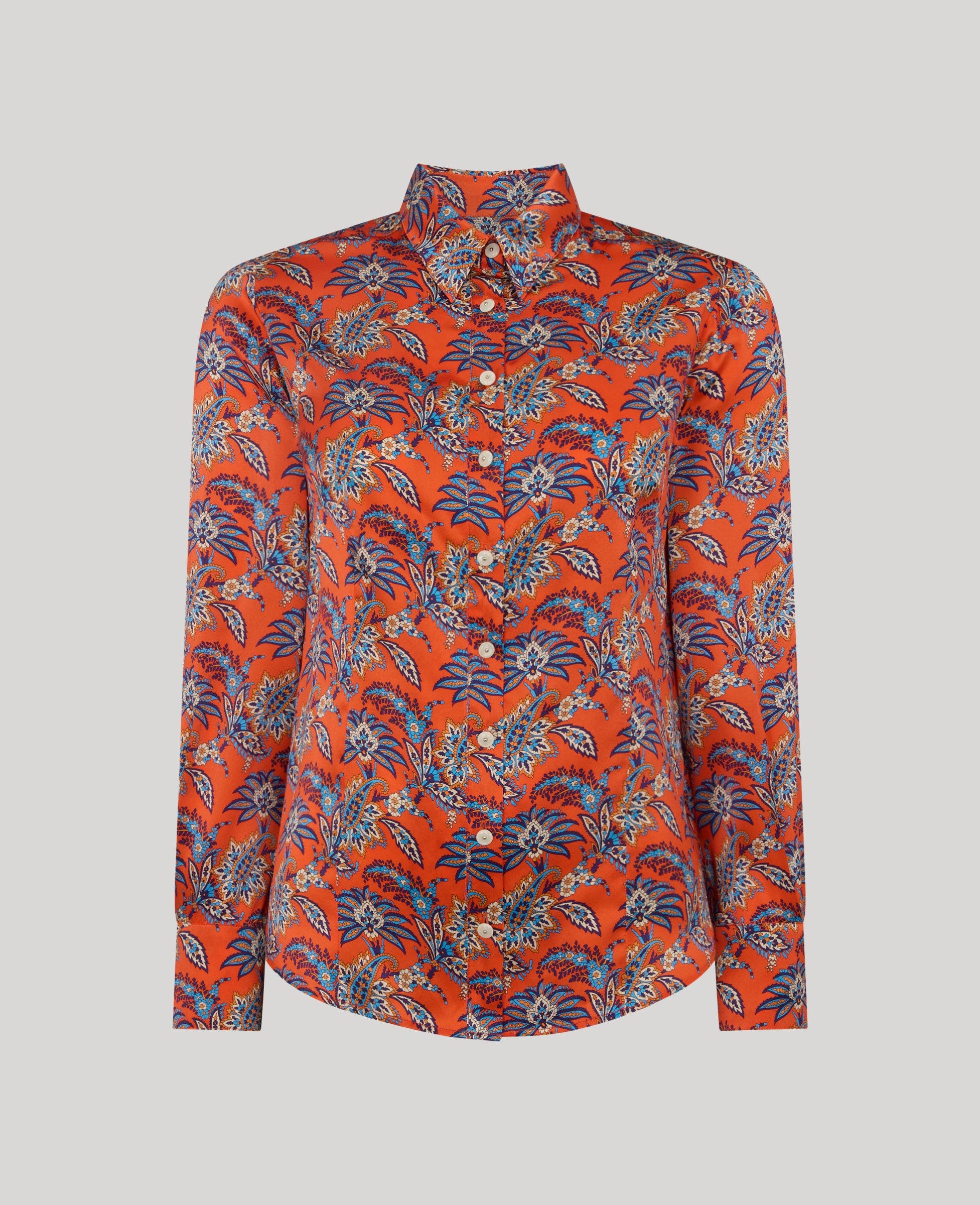 selected Fiery Red Orange Paisley