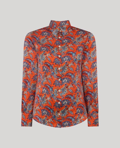 Sidney Liberty Silk Satin Fitted Shirt