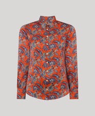 Really Wild Clothing Sidney Liberty Silk Satin Fitted Shirt