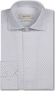 Bugatchi Devon OoohCotton® Diagonal Print Button-Up Shirt