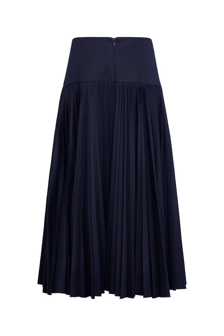 Plissee Jersey Skirt, Alternate, color, Blue