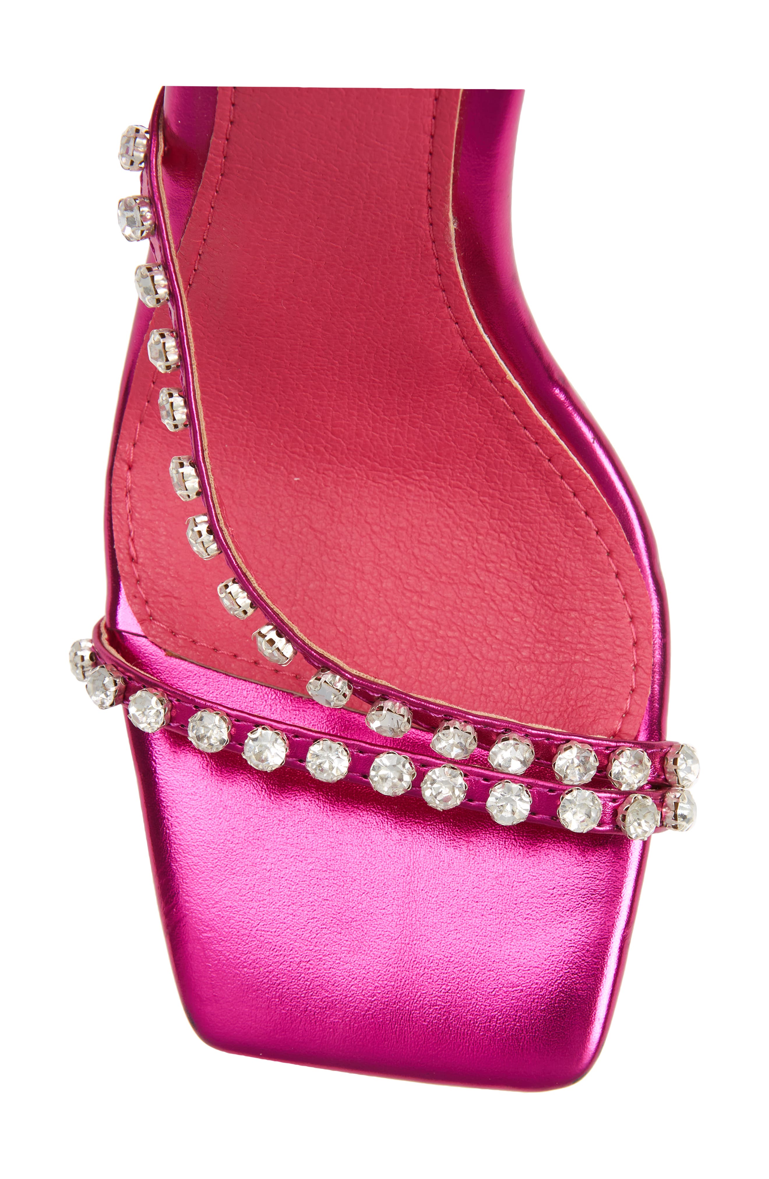 AZALEA WANG Missy Metallic Ankle Strap Sandal, Alternate, color, 