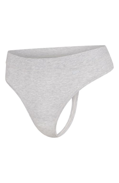 Savage X Fenty Stretch Cotton Essentials Thong In Gray