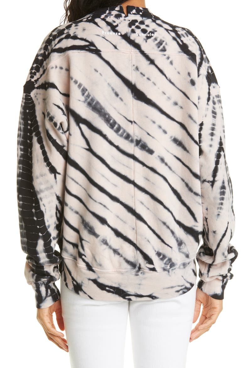 Tie Dye Sweatshirt, Alternate, color, BLACK/ ECRU