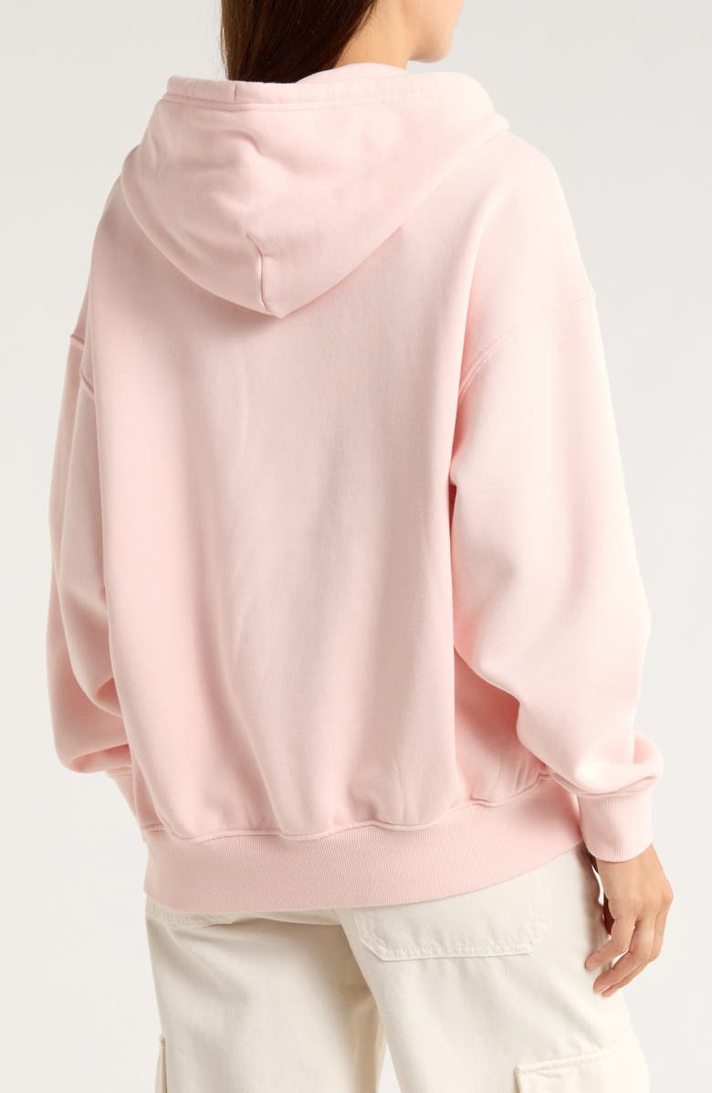 PacSun Solid Full Zip Fleece Hoodie, Alternate, color, Pink