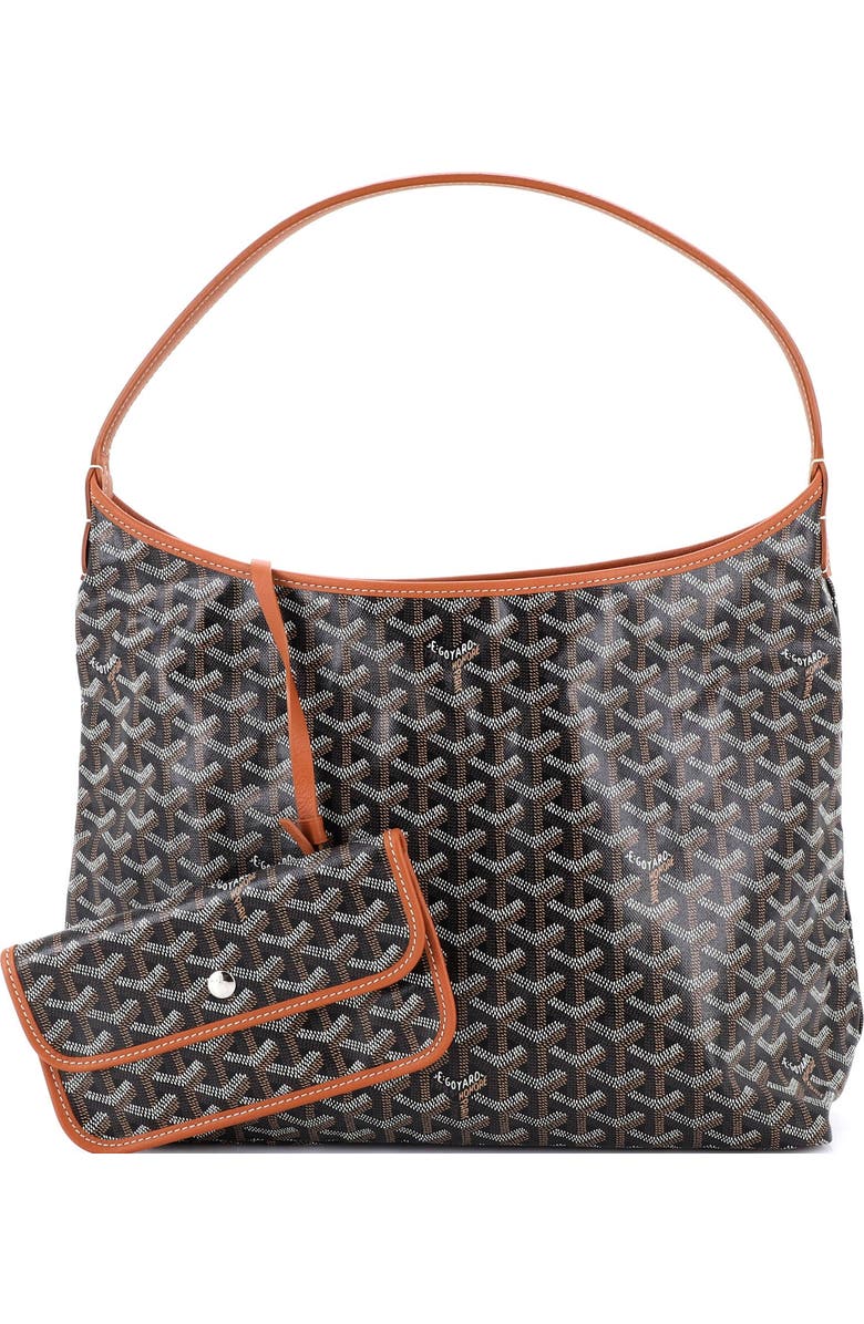 Pre-Owned Goyard Boheme Hobo Coated Canvas, Alternate, color, Brown